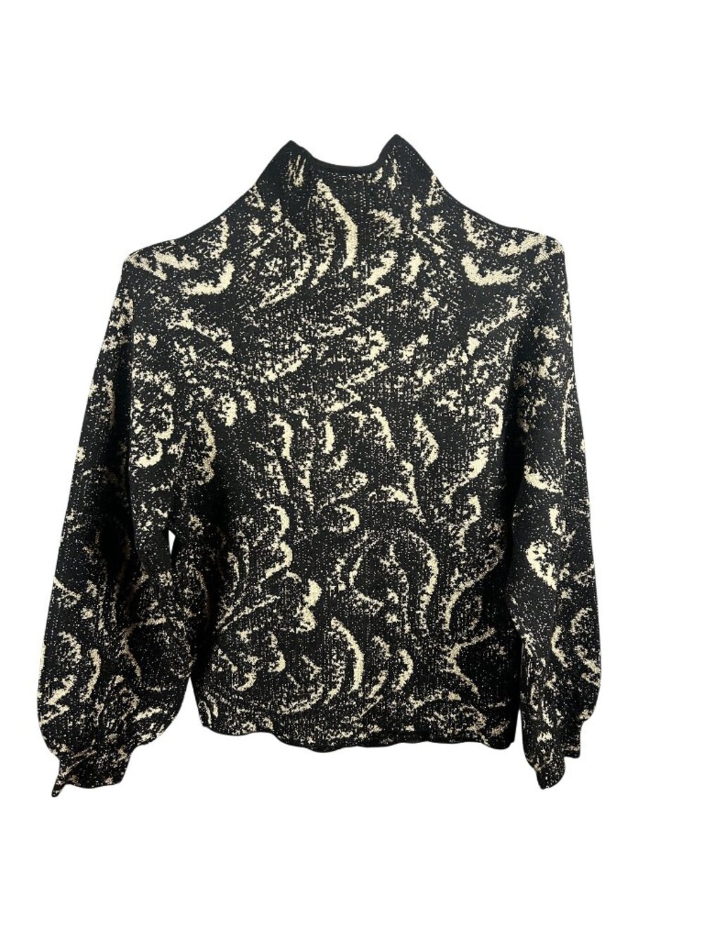 Anthropology, Black And Gold Sweater, Small